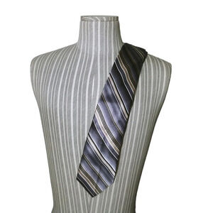 Arrow USA Silk Suit  Tie Gray Black Beige